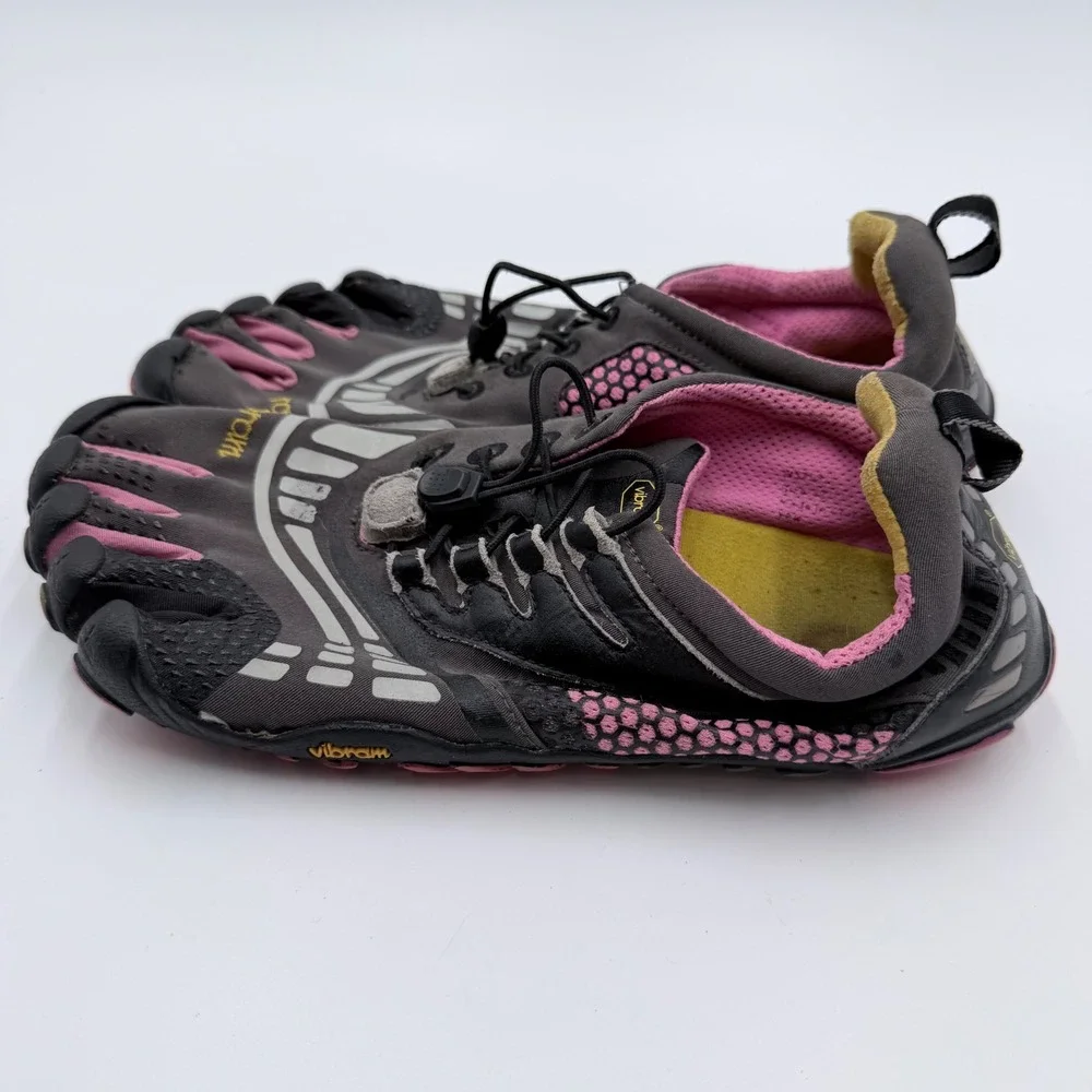 Vibram FiveFingers KomodoSport Womens 37 Gray Pink Minimalist Barefoot Shoes